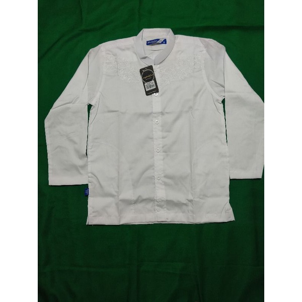 Baju Koko Remaja / Anak Tanggung Putih Syahdika Lengan Panjang