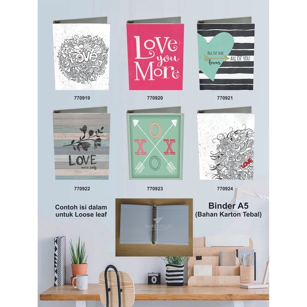 

Binder A5 / Binder Note A5 / Love / Set 3008
