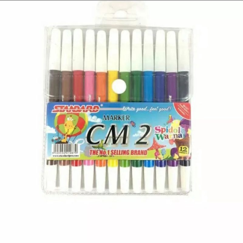 

12 Pcs!!! Spidol Warna Standart CM-2