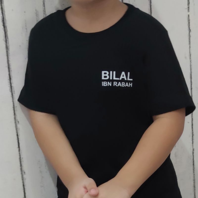 Kaos dakwah islami Heihope Bilal ibn rabbah moslem t shirt distro dewasa anak laki laki perempuan pr