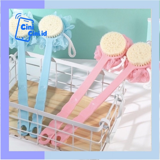 [ Cinicini ] Sikat Puff Shower 2 in 1 Sikat Punggung