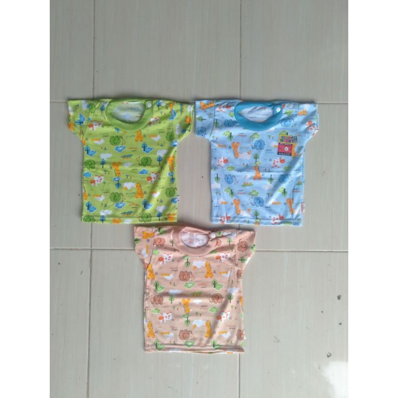 3pcs Oblong pendek bayi DK kancing pundak