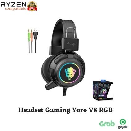 Headset Gaming Yoro V8 RGB / Headset Yoro V8 RGB Cool Light