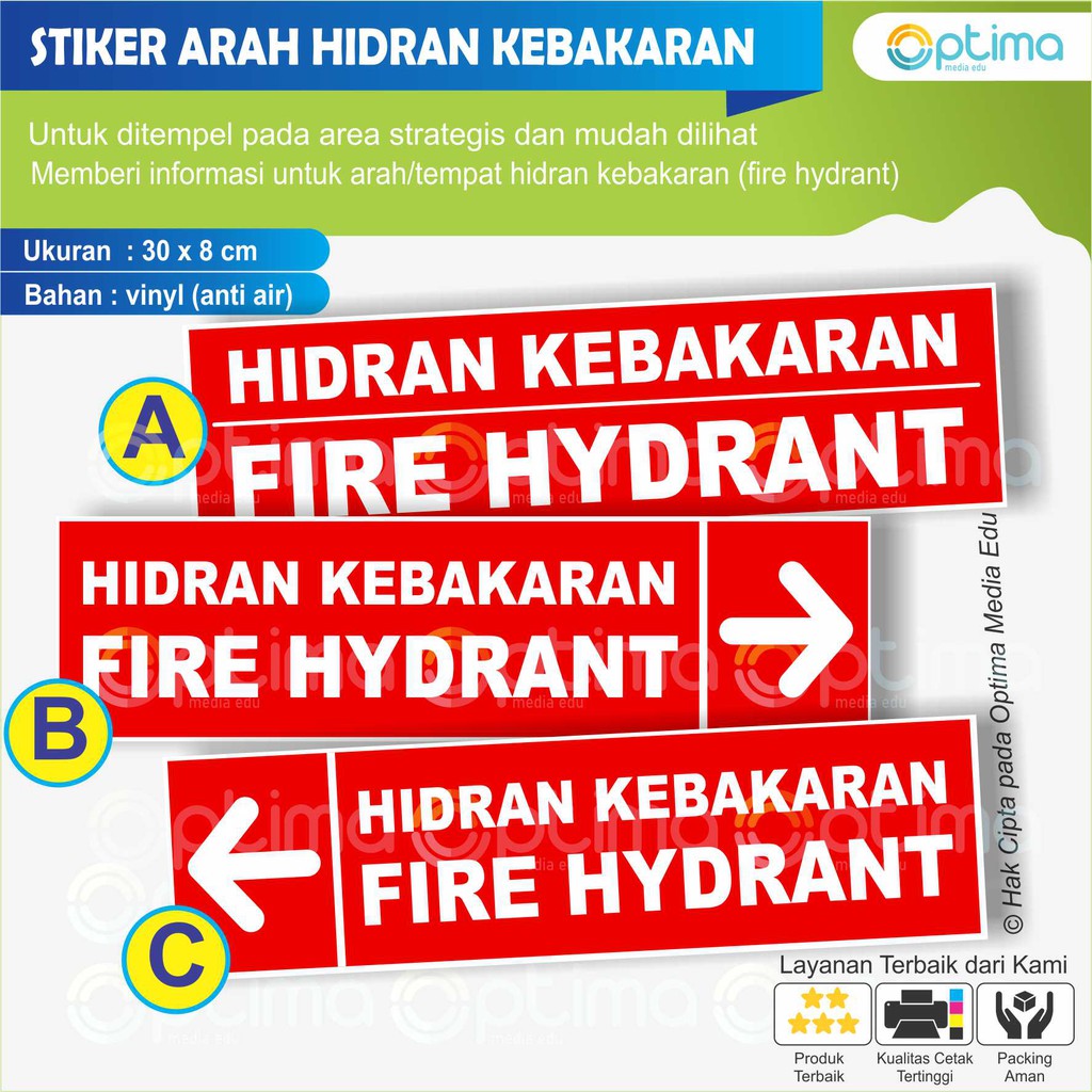 

STIKER POSISI / ARAH HIDRAN KEBAKARAN / FIRE HYDRANT