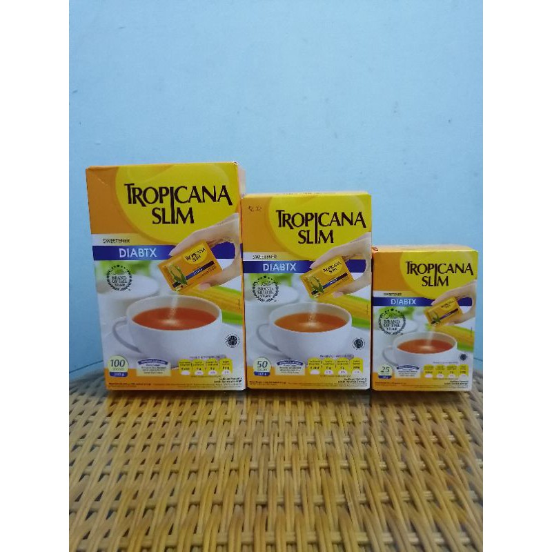 

Tropicana slim sweetener diabtx dus isi 25 50 100 sachet