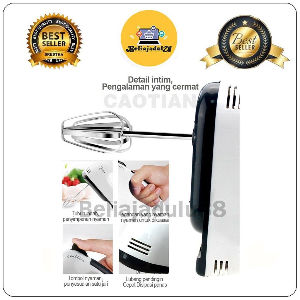 Beliajadulu88 Hand Mixer Scarlett Mikser Tangan 7 Kecepatan Pengaduk Adonan Kue Roti Mixer Murah Ber