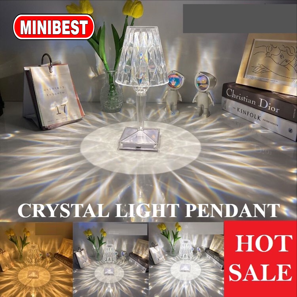 [MB] Lampu Hias Model Kristal / Table Light Kristal Lampu Hias 3 Cahaya / Lampu Meja Kristal