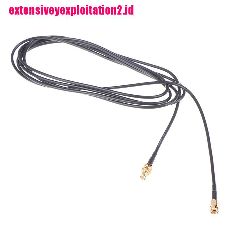 &lt; E2id &amp; &gt; 1PC Kabel extension Antena router WiFi RG174 RP-SMA male Ke female Panjang 1m