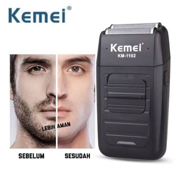 ORIGINAL KEMEI SHAVER 1102 ALAT CUKUR RAMBUT JENGGOT KUMIS  BOTAK LICIN SPT FINALE