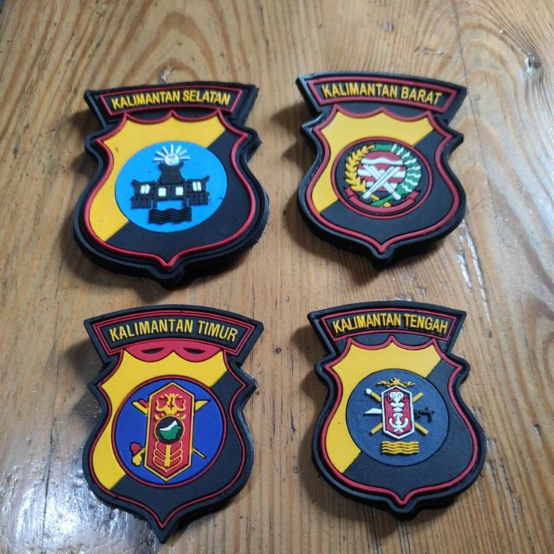 Patch rubber/emblem karet Polda Kalimantan