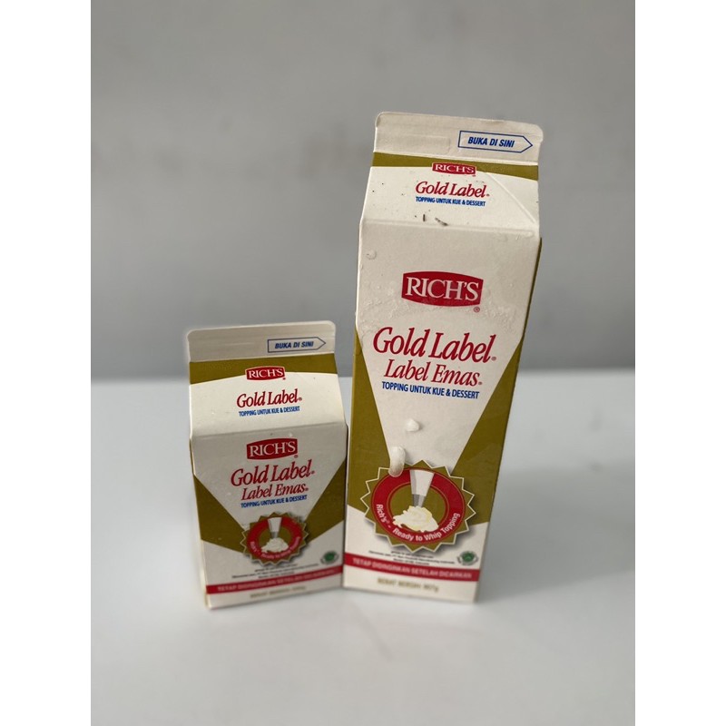 

Richs gold label non dairy whipping cream (1L & 500ml)