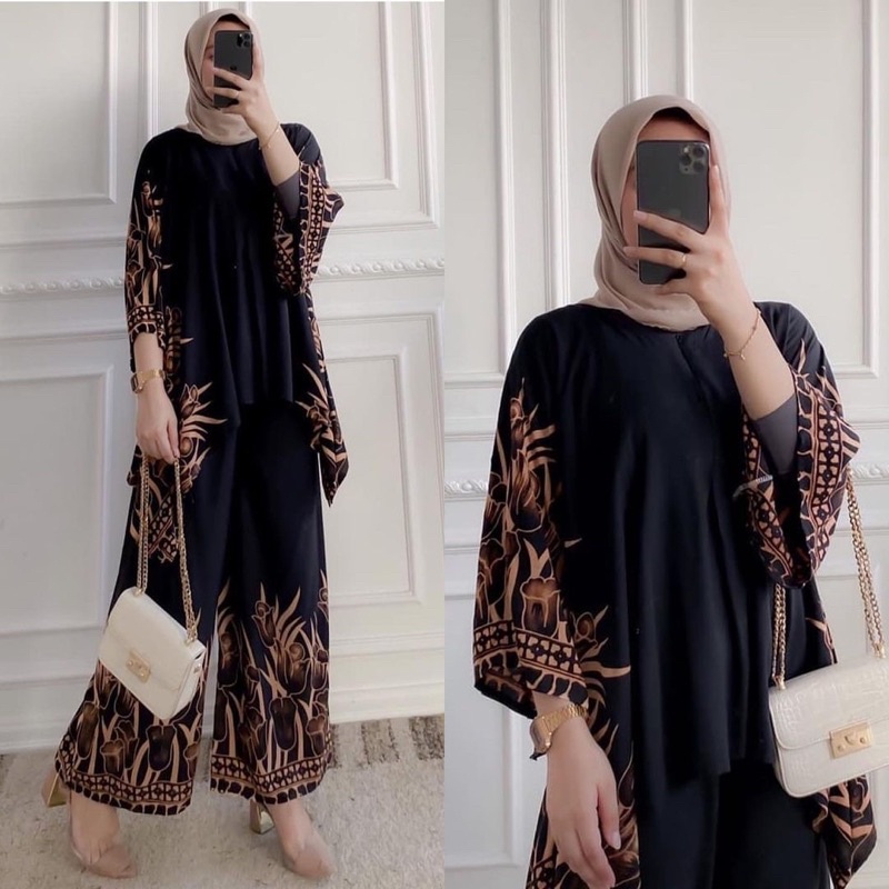Madhumati.id Setelan Sekar Jumbo Set Big Set Waka Waka Rayon Jumbo LD 140 Rayon Busui Friendly