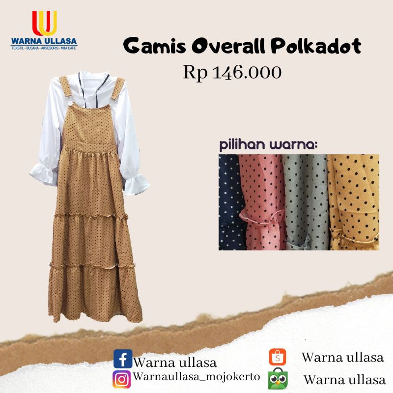 Gamis Overall Polkadot