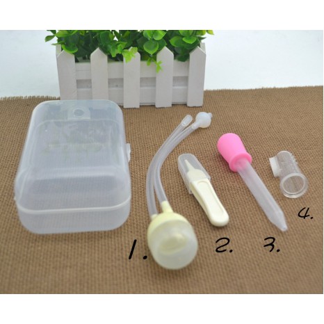 1 Set 4pcs + Box Penyedot ingus bayi Nasal Aspirator Sedotan ingus Anak