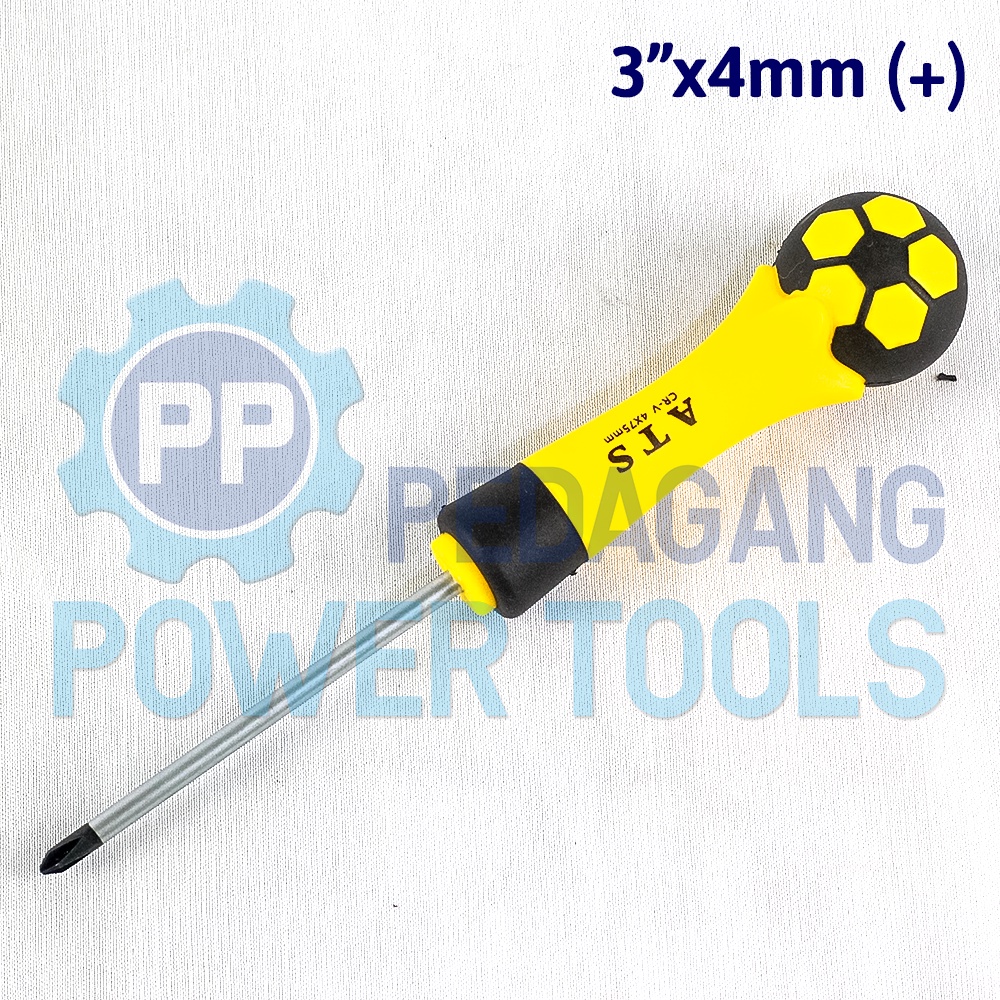 ATS OBENG BOLA 3 INCH PLUS GAGANG PLASTIK KEMBANG RADIO SCREWDRIVER