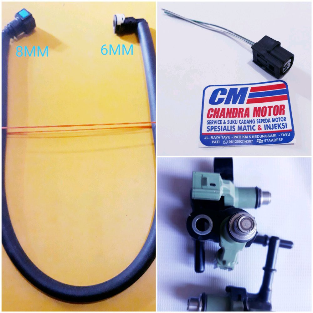 SPAREPART INJEKTOR OLD VIXION LAMA 10 HOLE SET - PAKET INJEKTOR RACING VIXION LAMA 10 HOLE