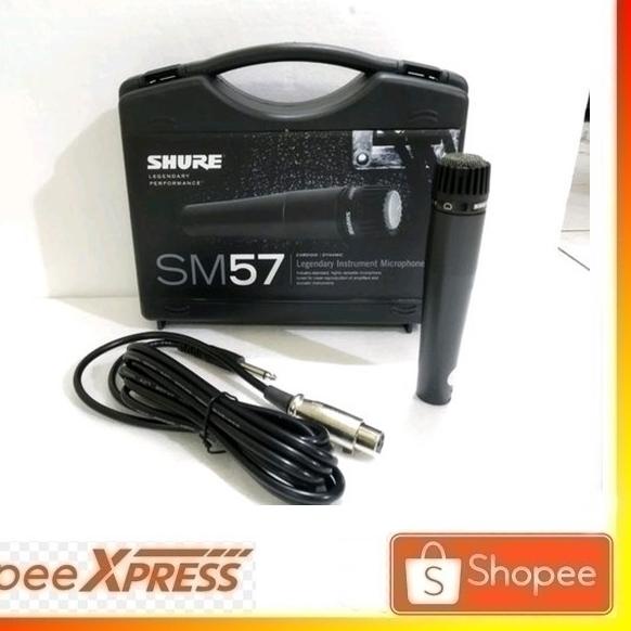 ✩ SHURE SM-57 Mic/Michrophone Kabel Best Vocal Artis + Koper ♞