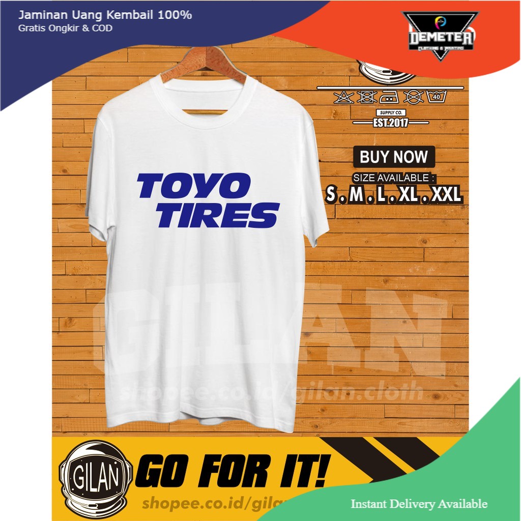 Kaos Baju Toyo Tyres Logo Ban Mobil Motor Rally Kaos Otomotif - Gilan Cloth