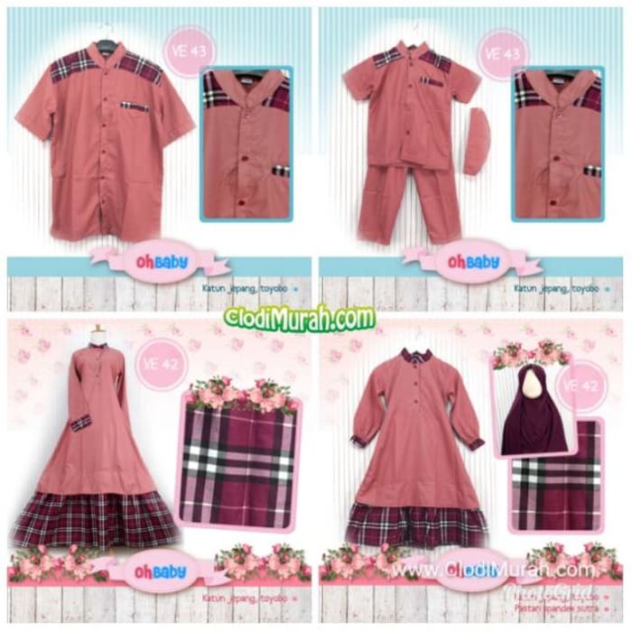 TERBARU Gamis dan koko couple oh baby| gamis ve 42 | koko ve 43 | gamis couple