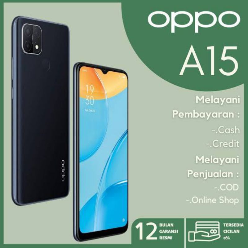 Oppo a15 ram 4/64 4/128 13mp layar 6,52 inch