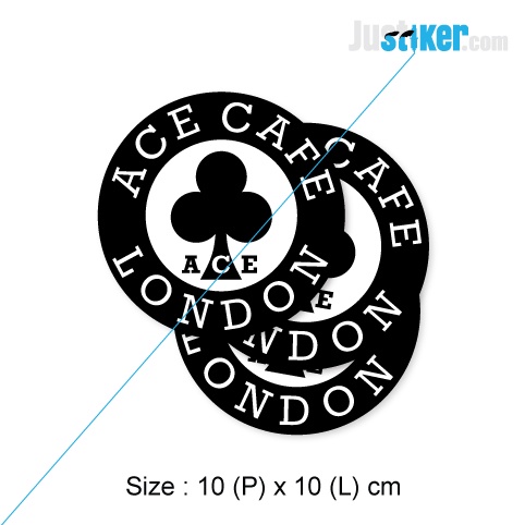 Sticker Ace Cafe London Bulat, Ace Cafe London Logo Sticker