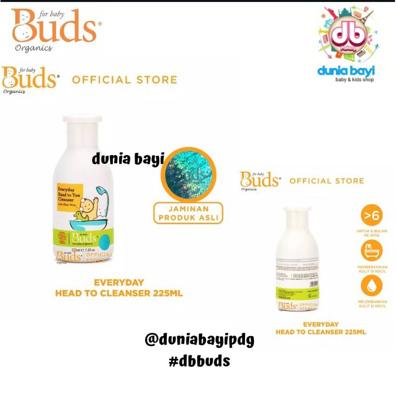 Buds Everyday Head to Toe Cleanser 225 ml/Sabun Mandi Bayi