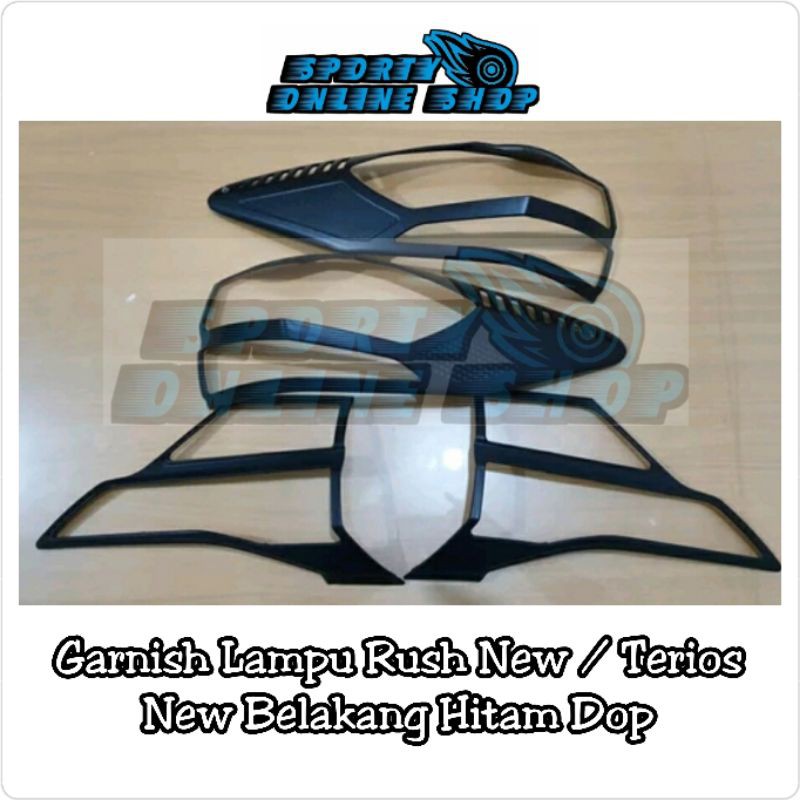 Garnish Lampu Belakang Rush New / Terios New Hitam Dop