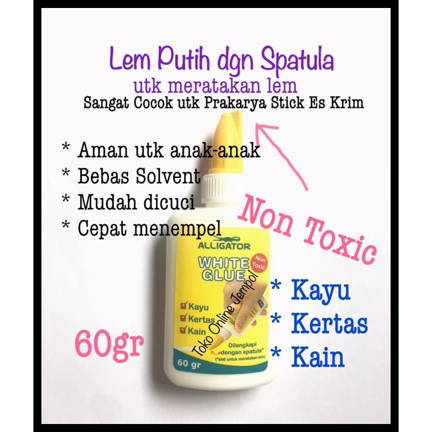 

Lem Putih 60Gr Lem Kayu Stick Es Krim Alligator 378860 Kain Atk1237Ag