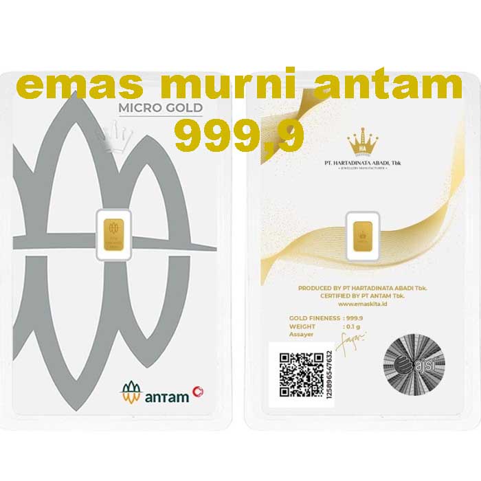 Emas Logam Mulia Antam 0.1Gram Asli