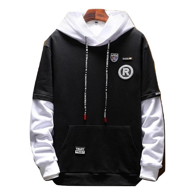 Sweater Hoodie Pria R REGLAN FLEECE Sweater Hodie Pria Tangan Panjang Korean Style