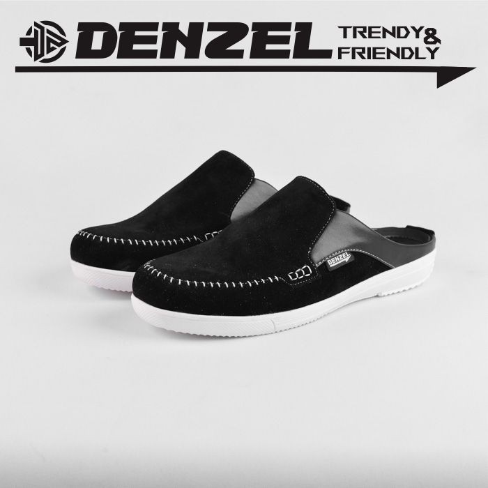 DENZEL DZ 011 Sepatu Sendal Pria Bustong Men Sandals Hitam - Sepatu Pria - Sandal Pria - Sepatu