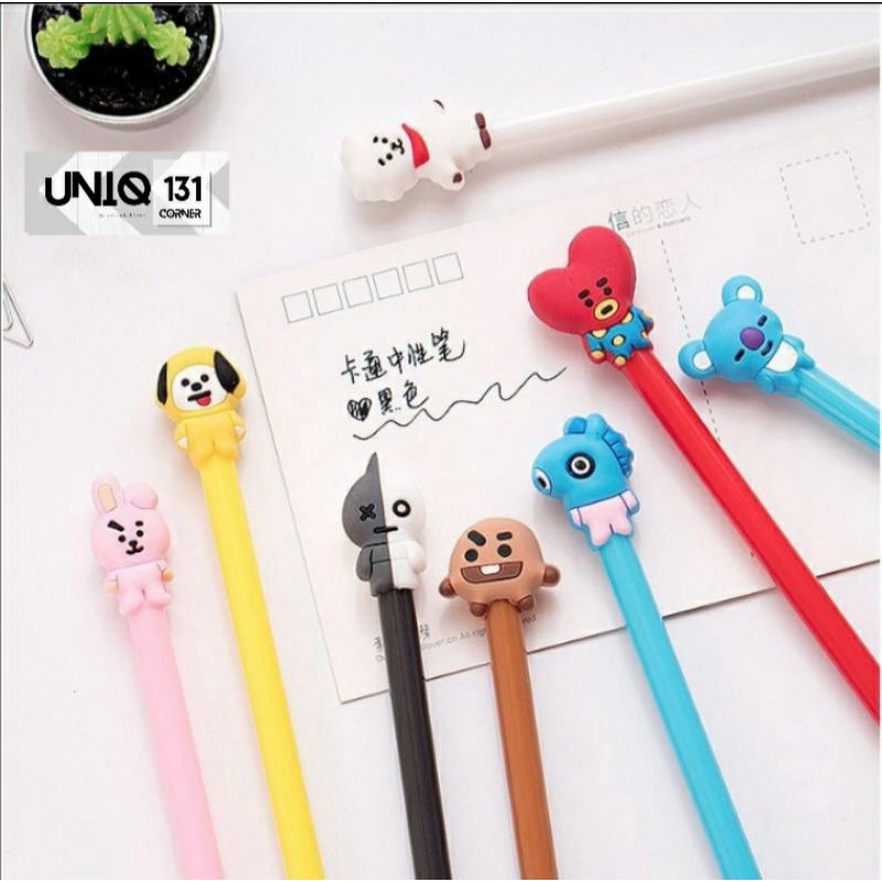 Pulpen BTS / Bolpoint BTS BT12 / Pena Karakter lucu / Pulpen Gel Karakter