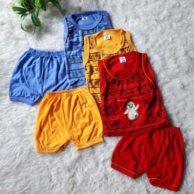 Setelan Bayi Singlet Kadaso / Setelan Singlet Bayi / Baju Bayi / Setelan Anak
