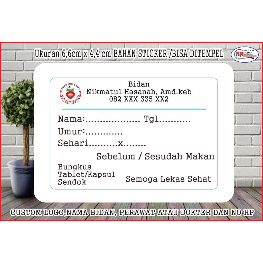 ETIKET SIRUP, ETIKET SYRUP, ETIKET OBAT, LABEL STICKER OBAT, LABEL SYRUP, BIDAN, DOKTER, PERAWAT