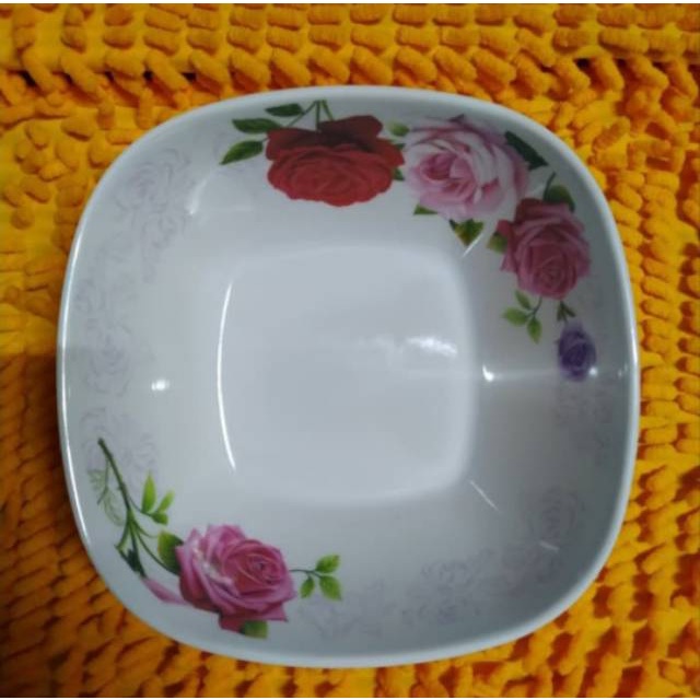 Mangkok Melamin Melamine Segi Motif  M-7007 M7007 Singa Singi