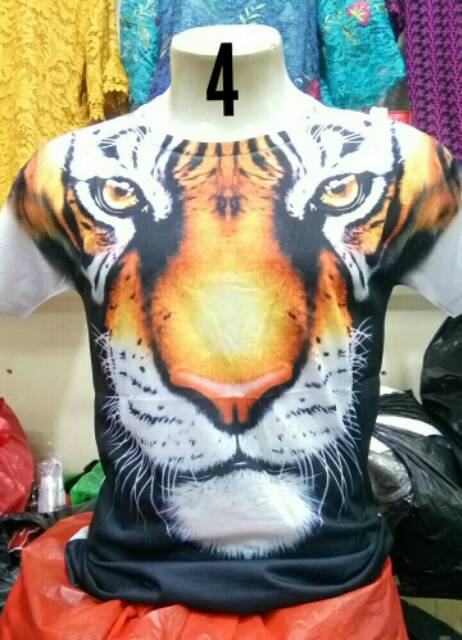 TERMURAH Kaos Printing Animal Karakter Dasar Putih