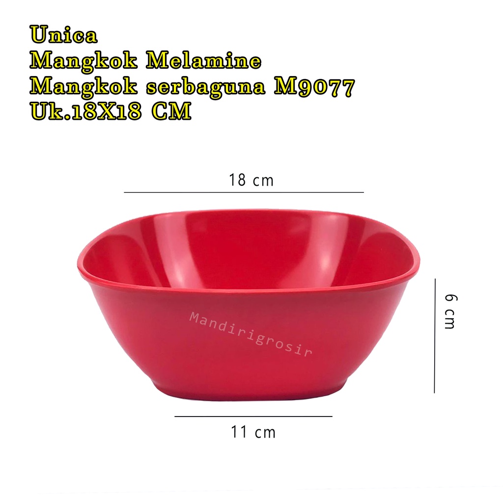 Unica * Mangkok Melamine * Mangkok serbaguna * M9077 * Uk.18X18 CM