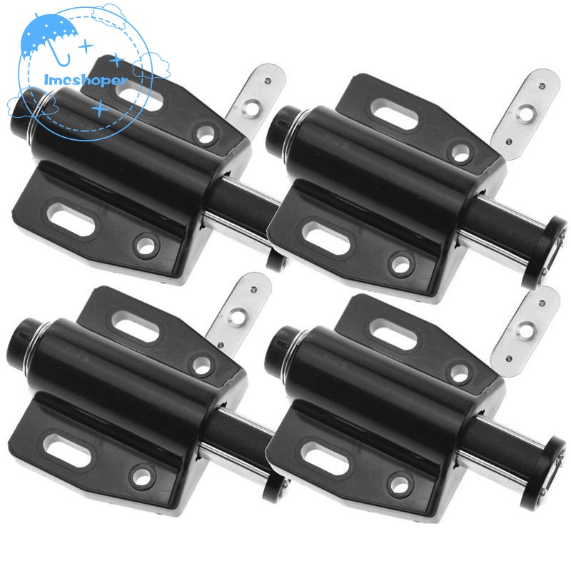 4 Pcs Kunci Grendel Laci Pintu Lemari Sistem Push To Open Magnetik Warna Hitam Shopee Indonesia