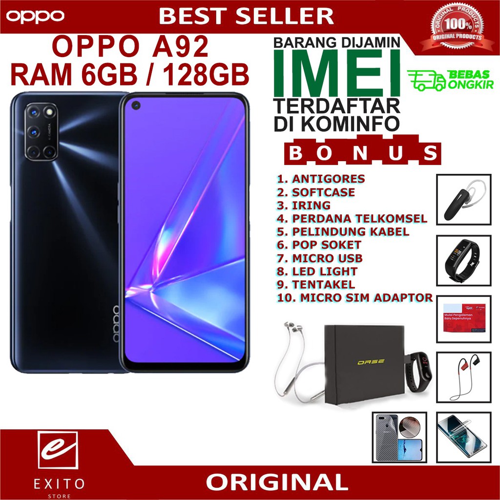 Oppo A92 Ram 6 GB Rom 128 GB Garansi Resmi Oppo Indonesia