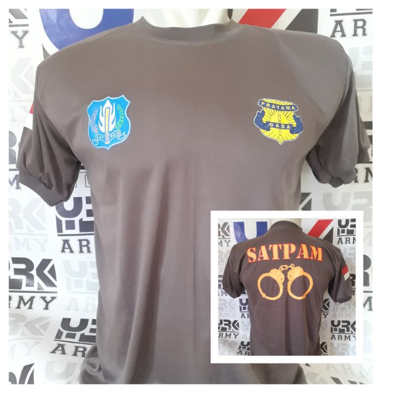 kaos satpam pratama gada coklat