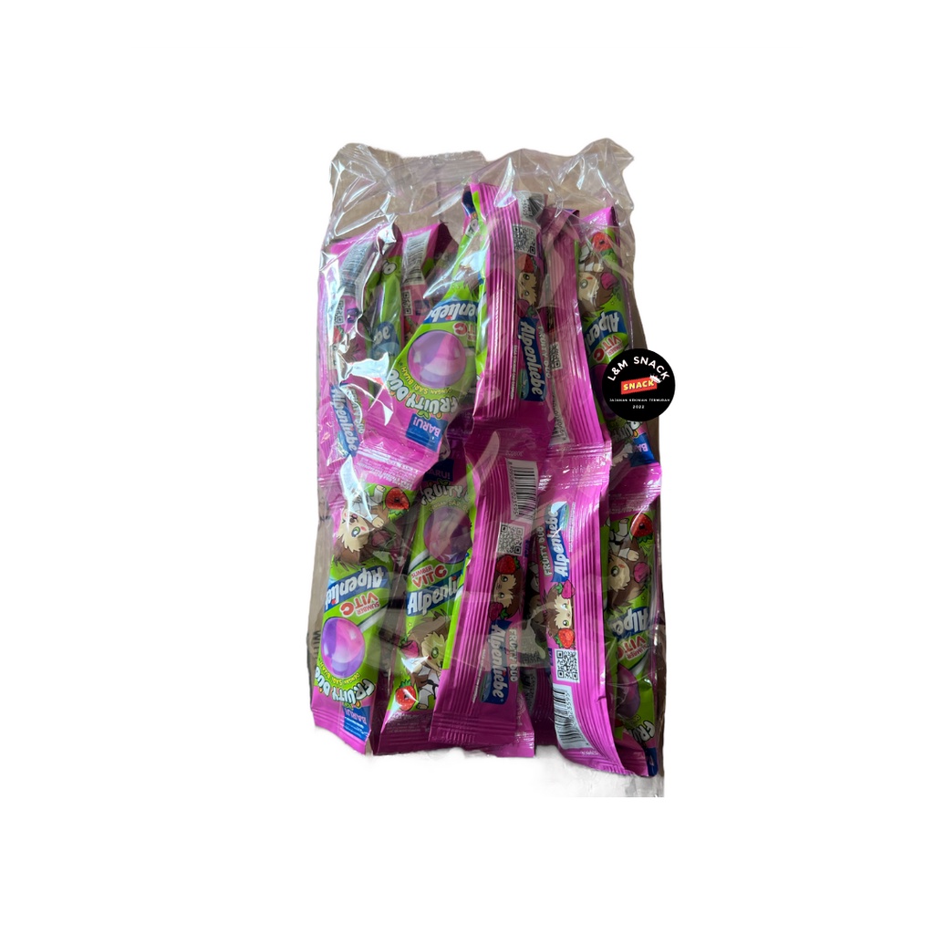Permen Lolipop Alpenliebe 3 Rasa Stroberi/Mix Berries/Karamel 1 Pack Isi 36 pcs