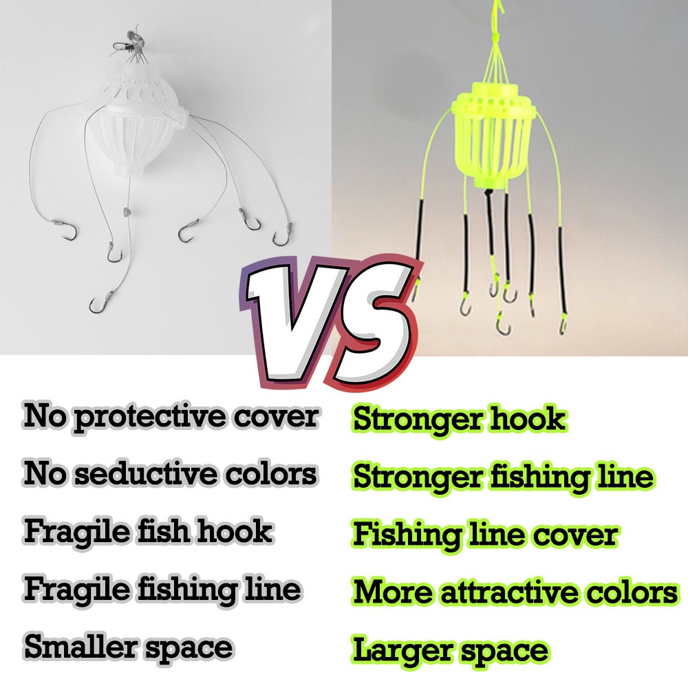 1Pcs Fishing Hooks Explosion Baits Cage with Strong Carbon Steel Plastics Carp Spherical Tackle Tools