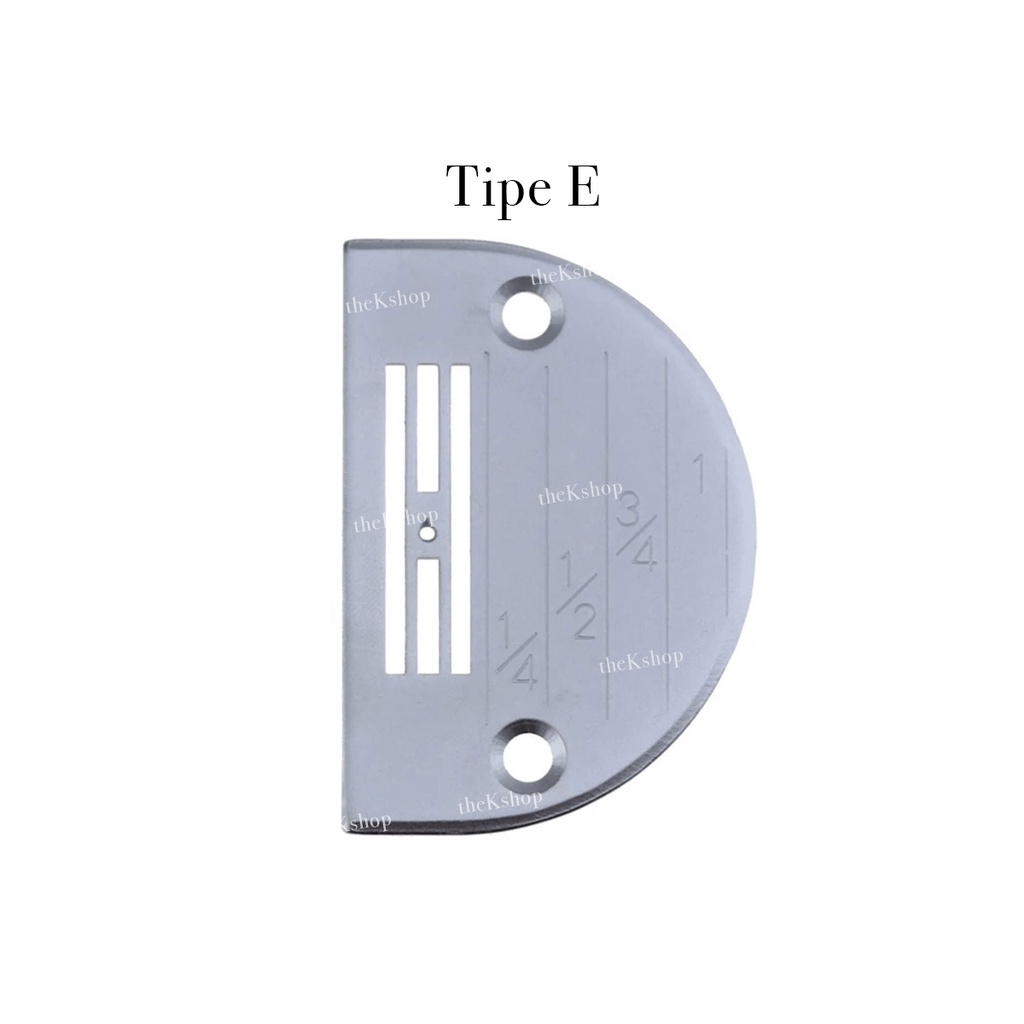 Plat Mesin Jahit High Speed Industri Jarum 1 / Plat E / Plat B / Dek Deck Typical High Speed Gigi E Gigi B Brother Juki Typical Highspeed Piringan Jarum Needle Plate Plat D Mesin Besar