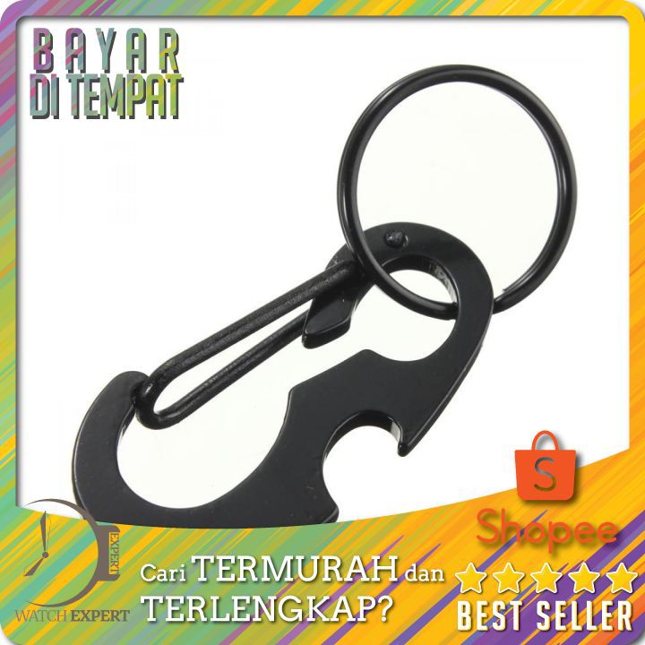 TERLARIS Black Beetle EDC Carabiner Stainless Steel with Bottle Opener - XT-11