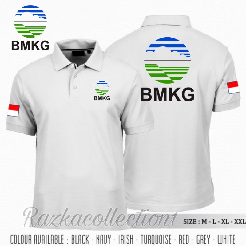 Polo Shirt BMKG / Kaos BMKG / Baju BMKG / Baju Kaos Kerah Badan Meteorologi Klimatologi Geofisika (B