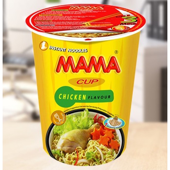 MAMA Cup Noodle Chicken Flavour 60gr Made in Thailand