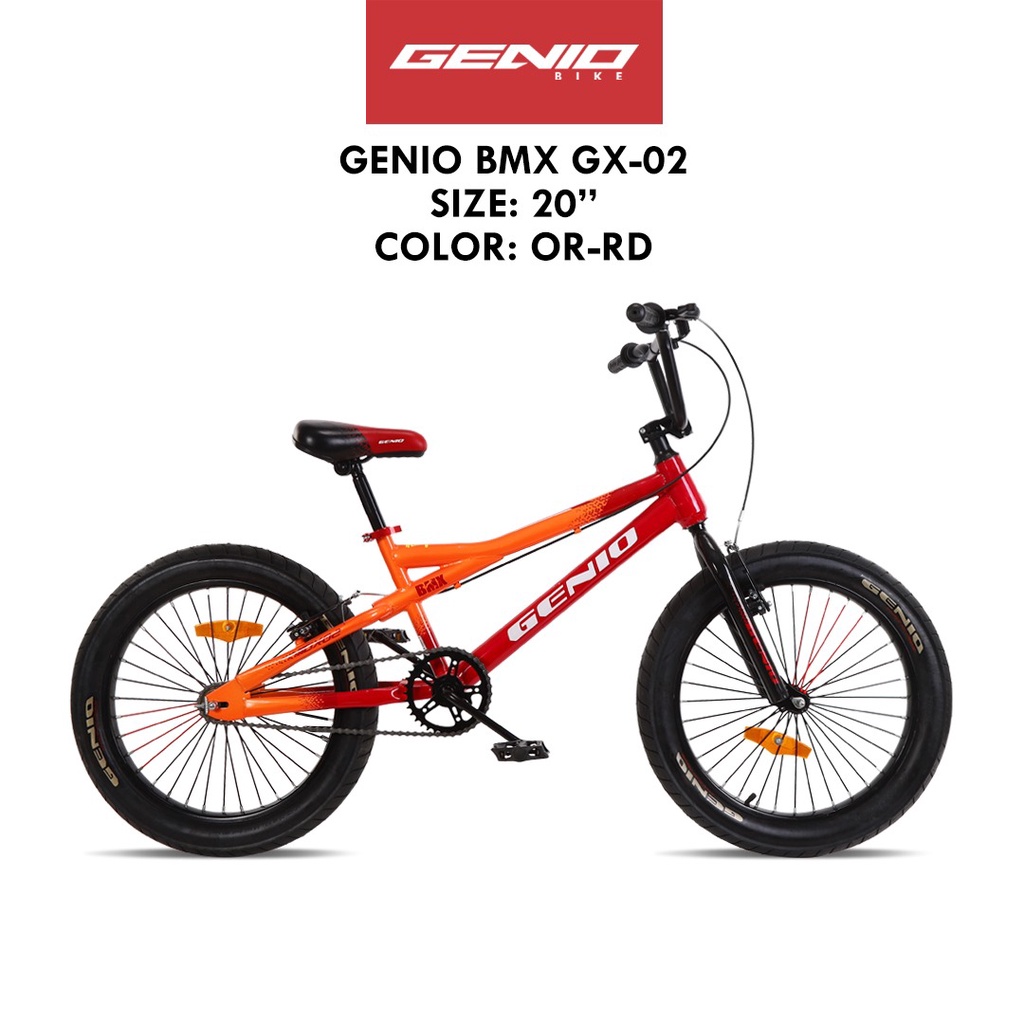Sepeda Anak Remaja Dewasa BMX Genio GX02 Ban Jumbo 3.0 GX 02 20 Inch Garansi Termurah Murah SNI-2
