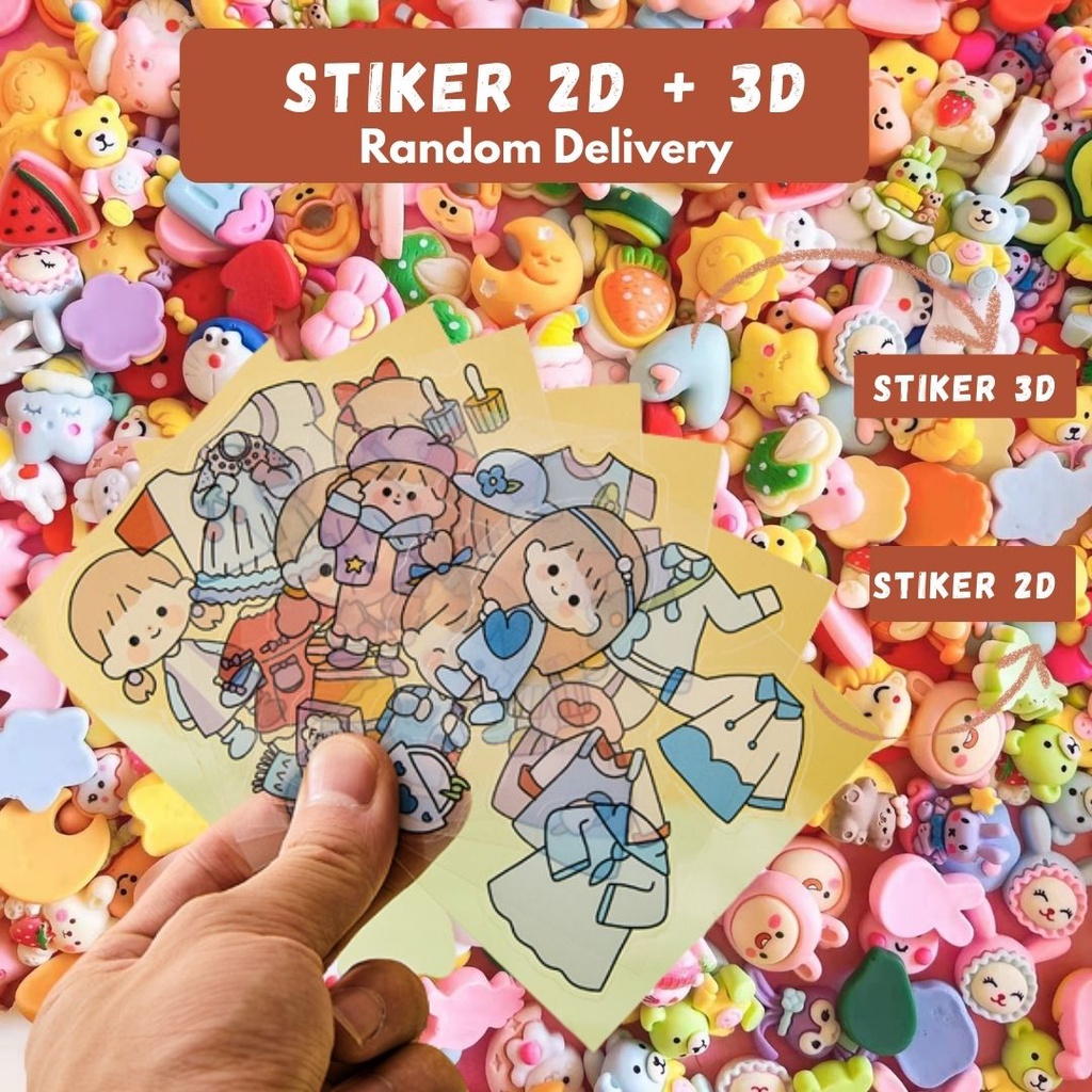 Sticker Happy Day 2D 3D Stiker Aesthetic Buku Diary Botol Hp Laptop Motif Telado Karakter Kartun Lucu Kekinian