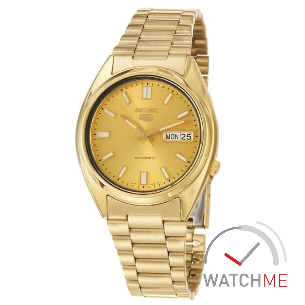 Jam Tangan Seiko 5 SNXS80K1 Automatic All Gold Automatic Gold Stainless Steel Original Bergaransi