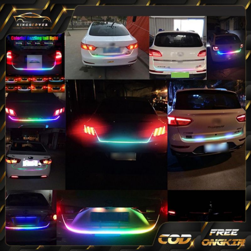 Lampu LED Bagasi Belakang Mobil 120 Cm Led Tail Trunk RGB 12 Volt